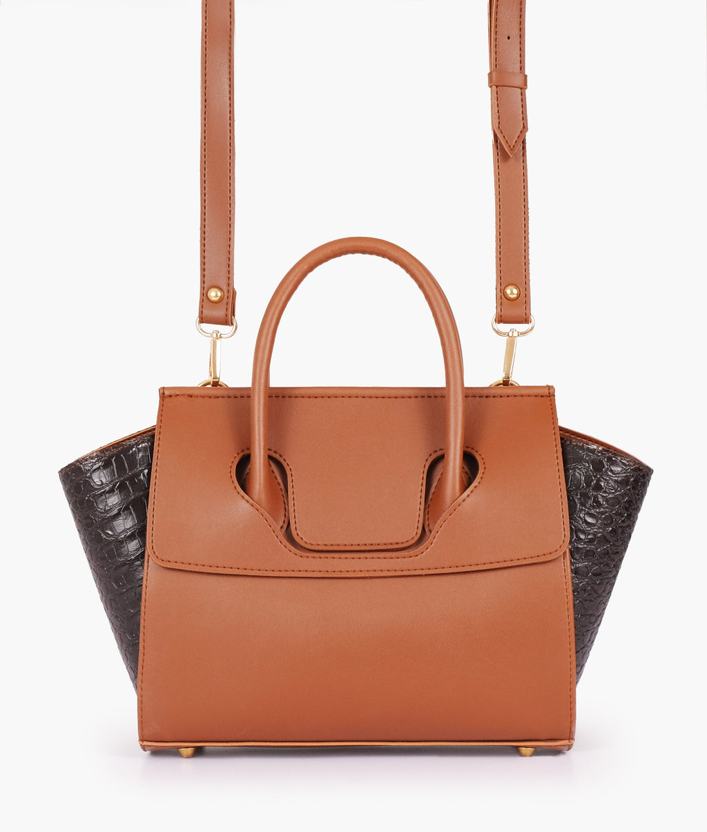 Z.B - Brown trapeze handbag