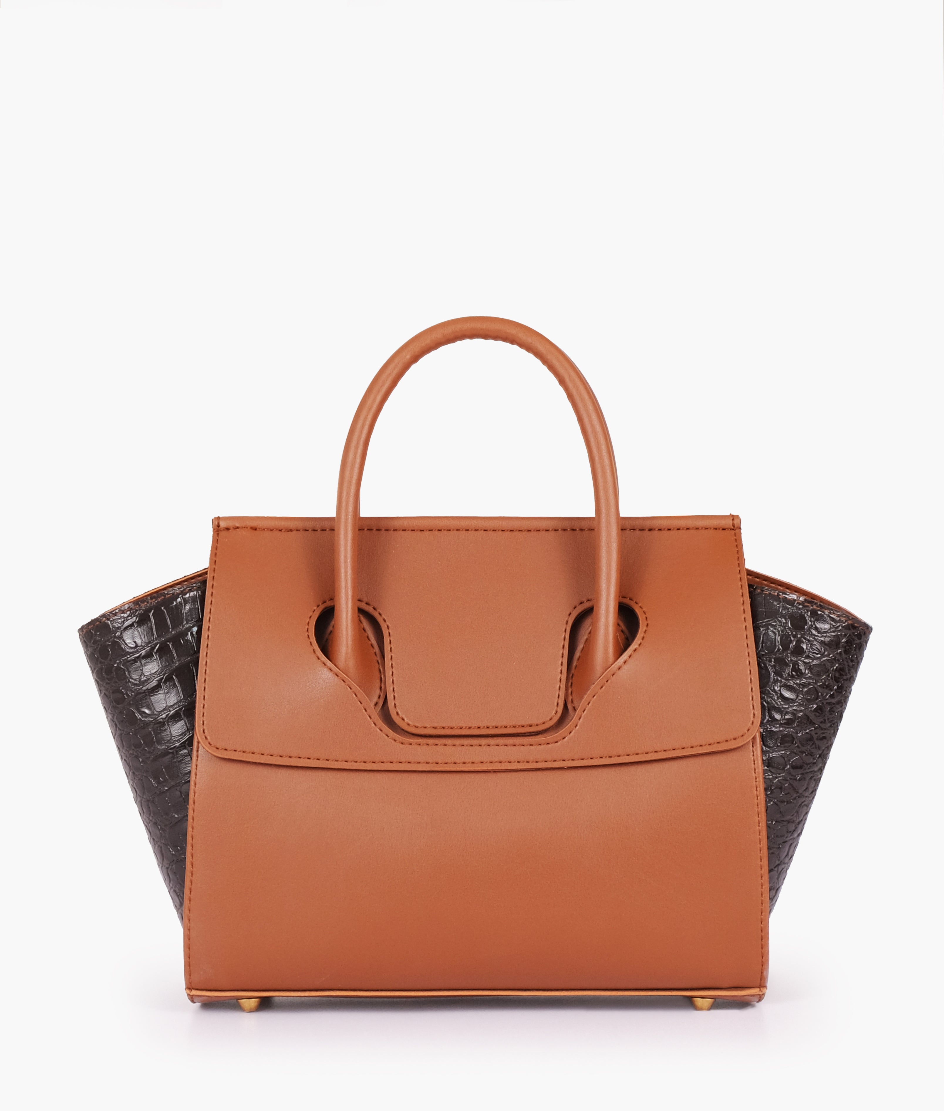 Z.B - Brown trapeze handbag