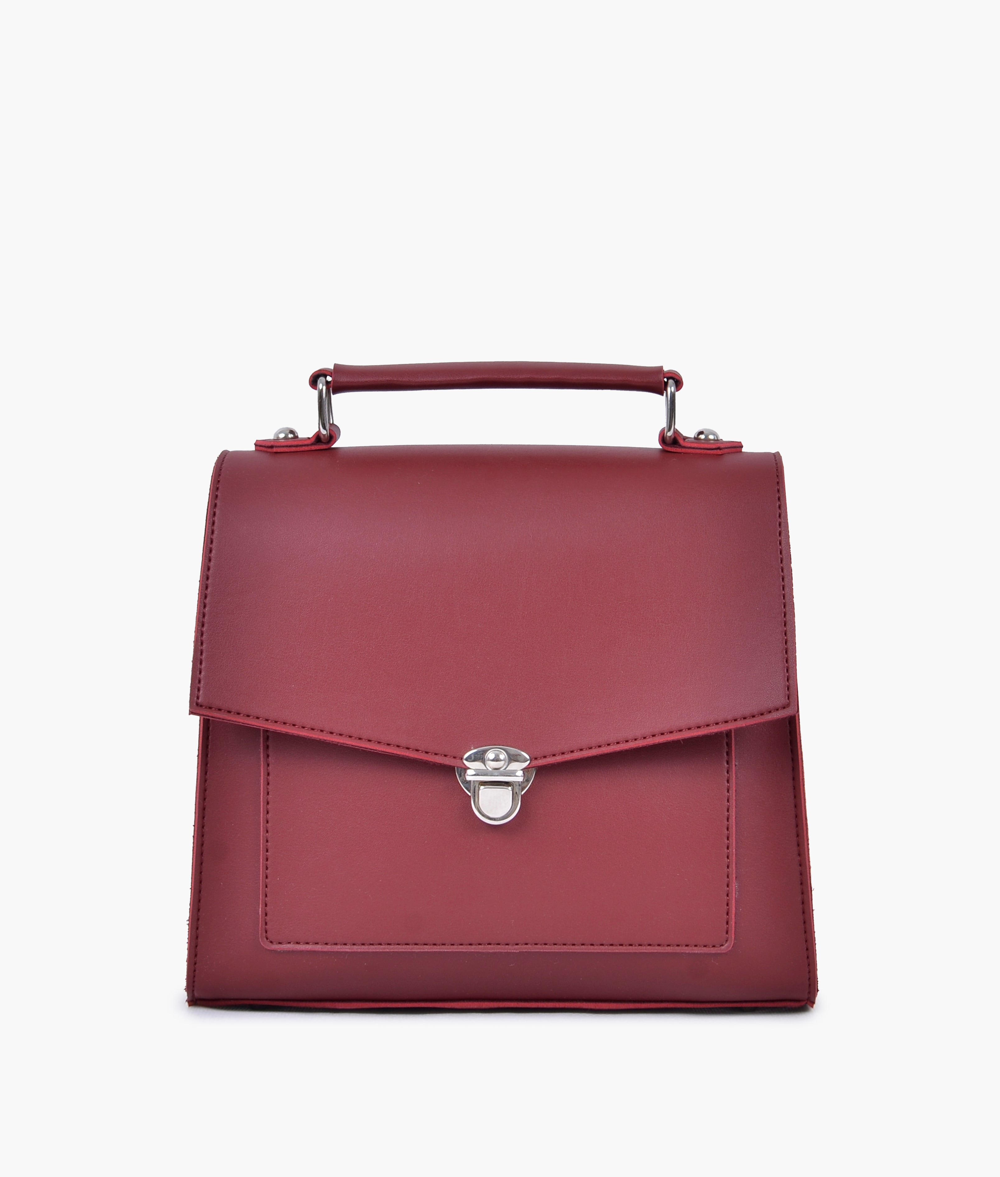 Z.B - Maroon push-lock messenger bag