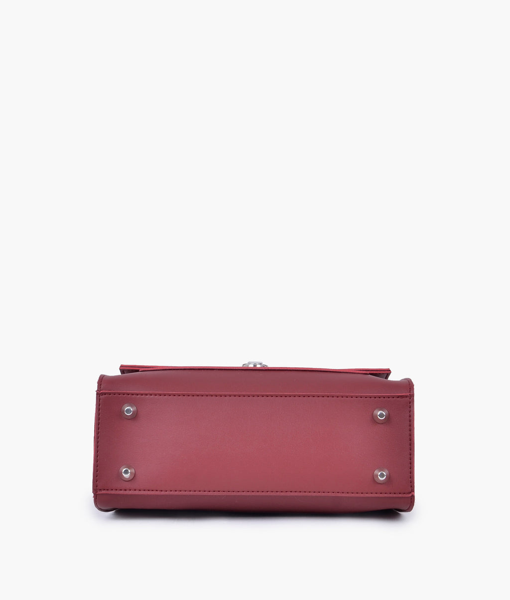 Z.B - Maroon push-lock messenger bag