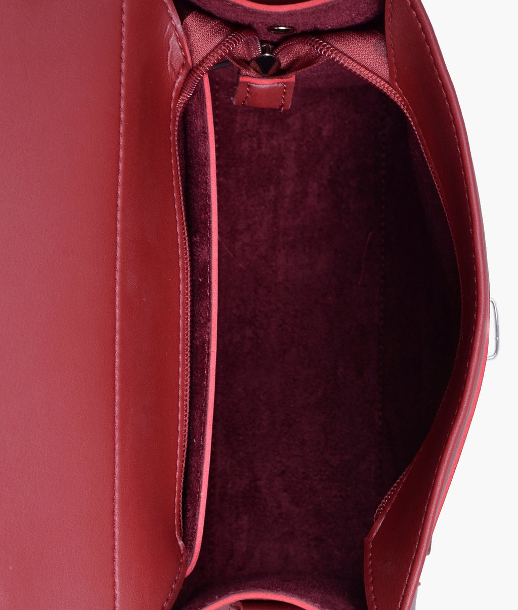 Z.B - Maroon push-lock messenger bag