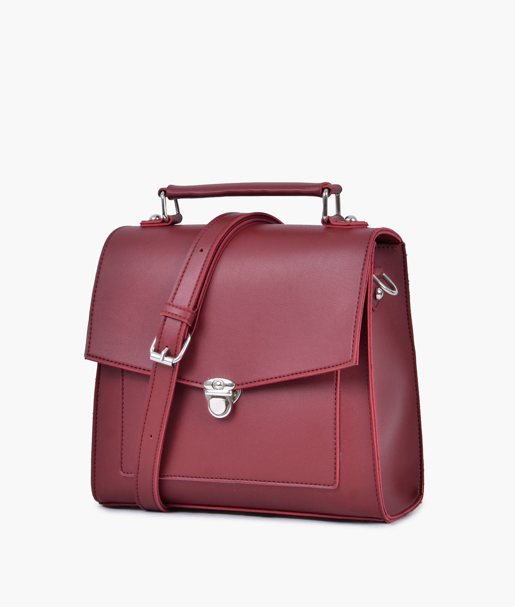 Z.B - Maroon push-lock messenger bag