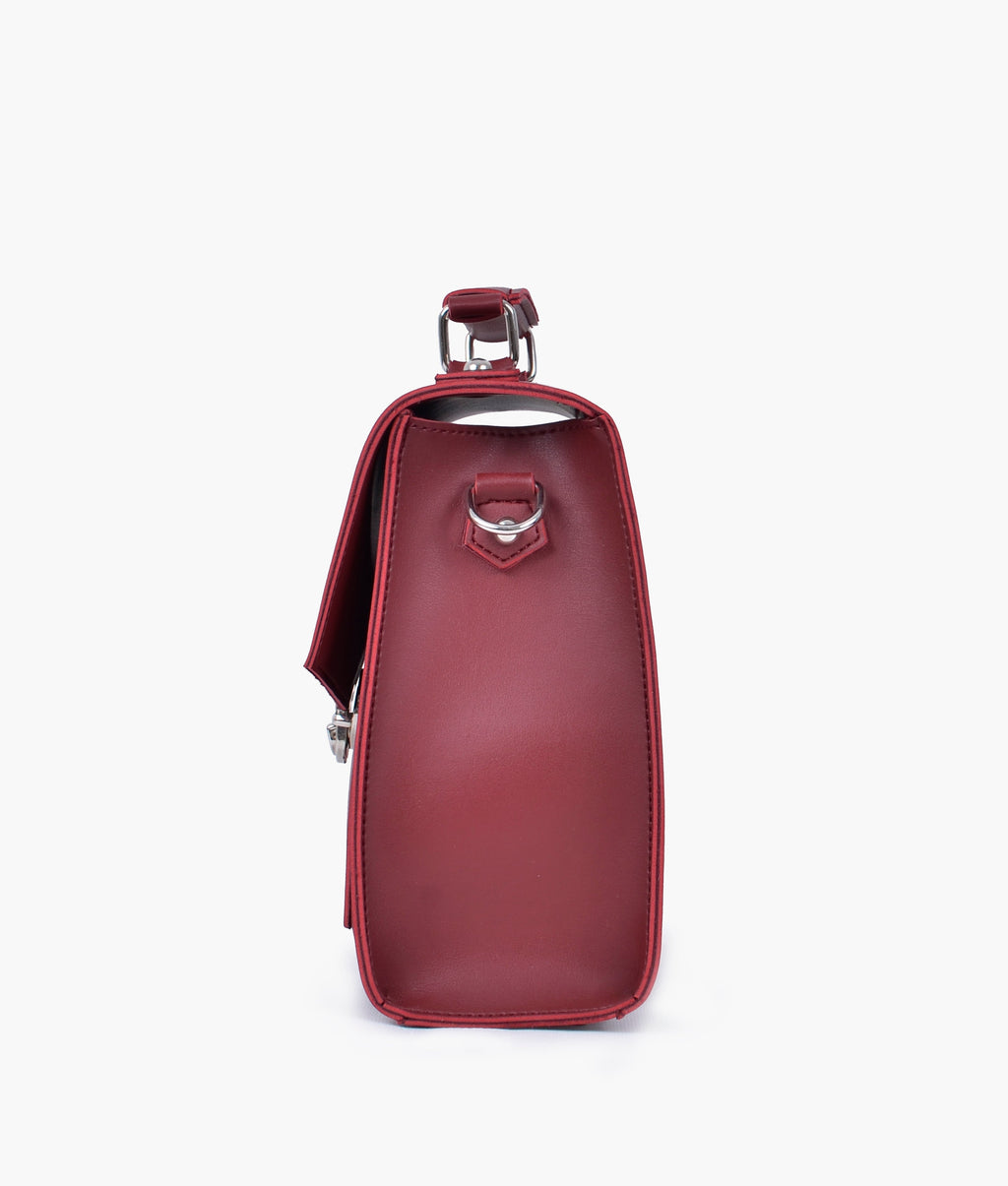 Z.B - Maroon push-lock messenger bag
