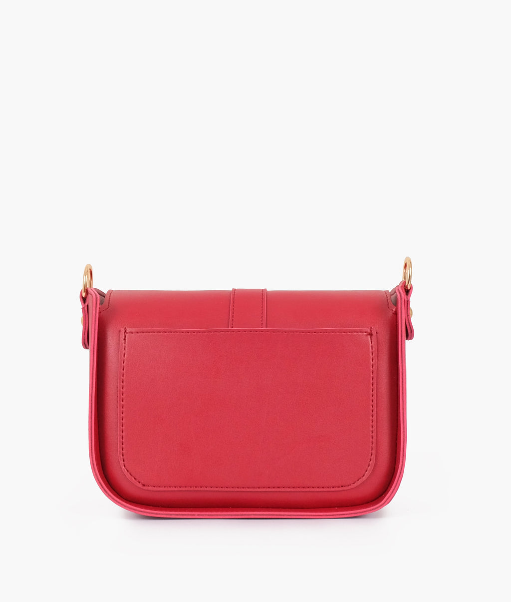 Z.B - Maroon saddle buckle bag