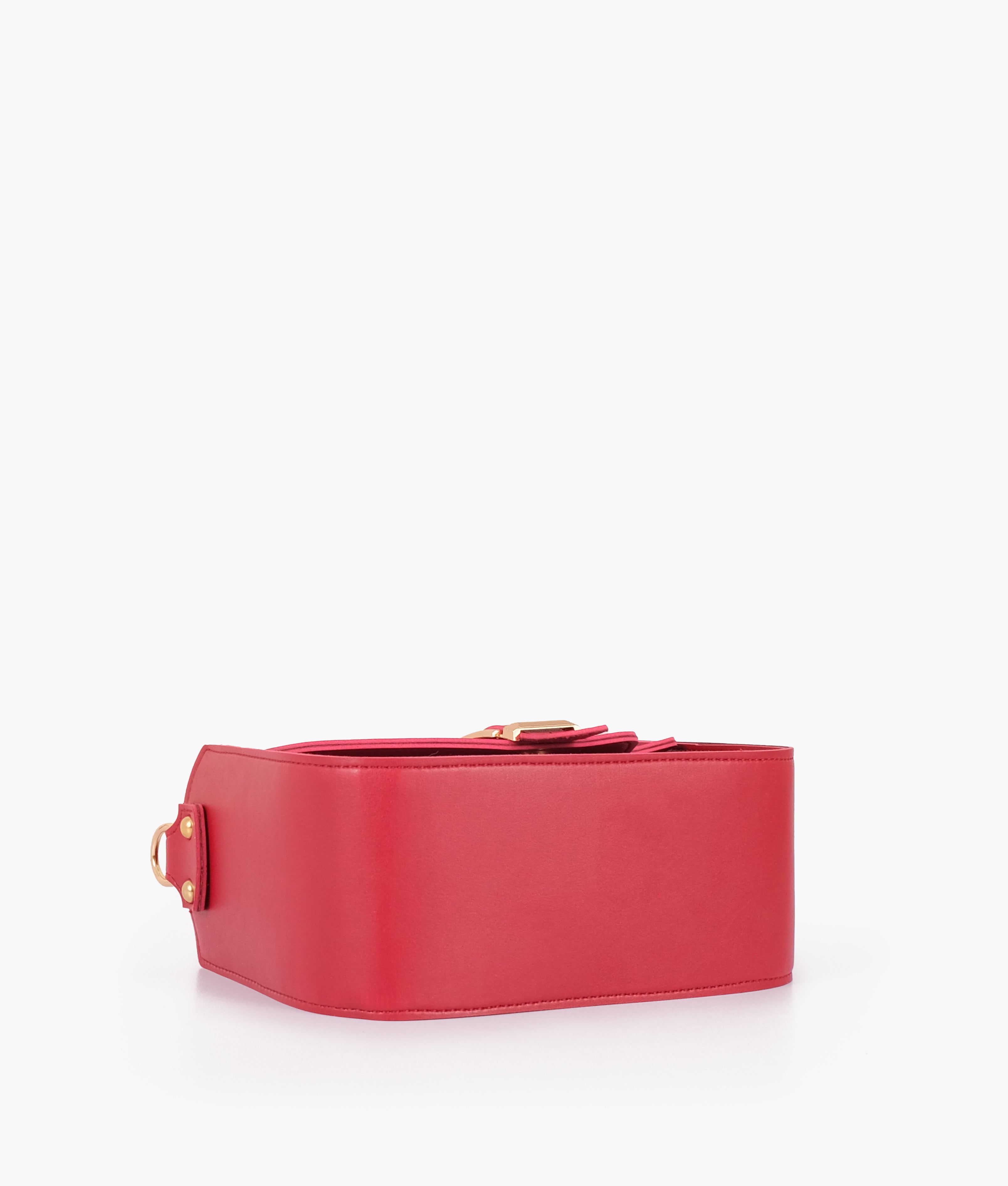 Z.B - Maroon saddle buckle bag