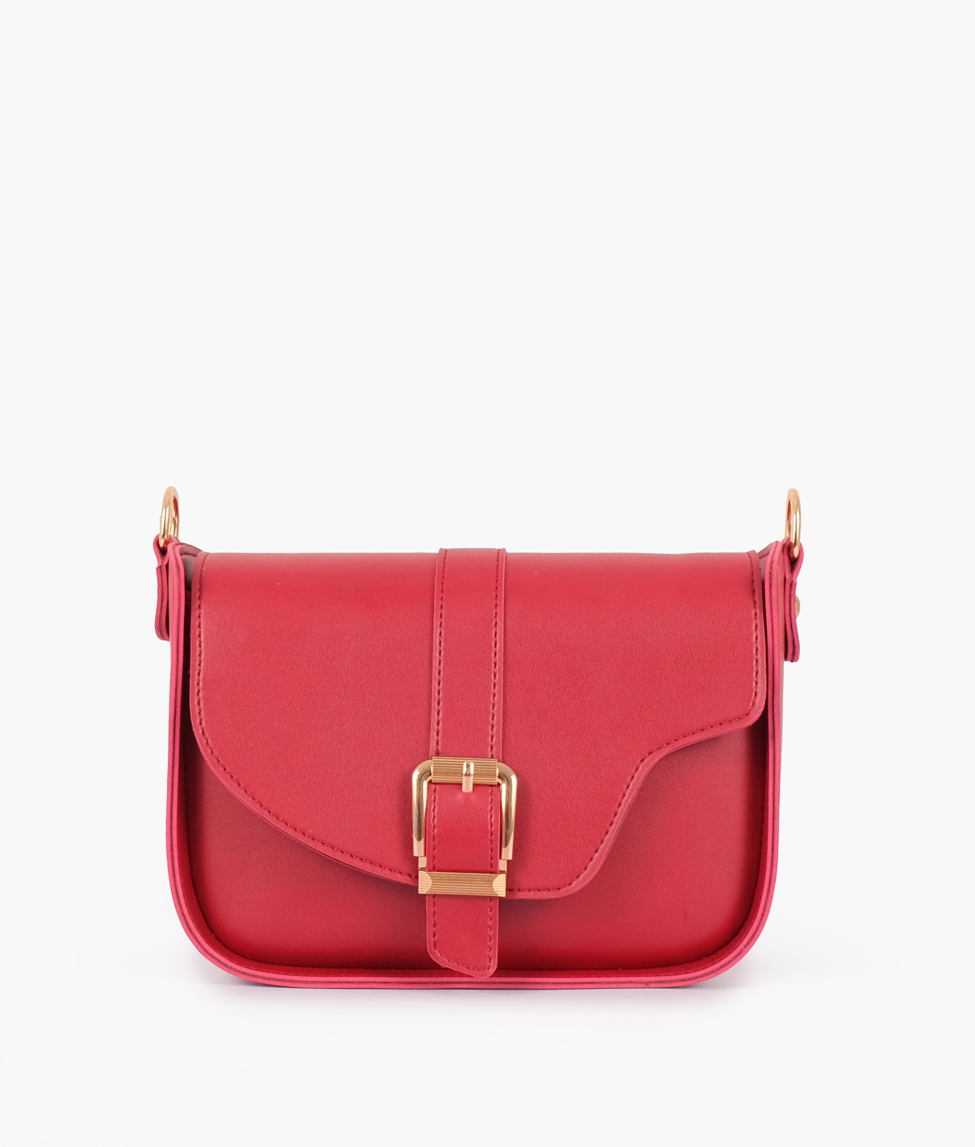 Z.B - Maroon saddle buckle bag