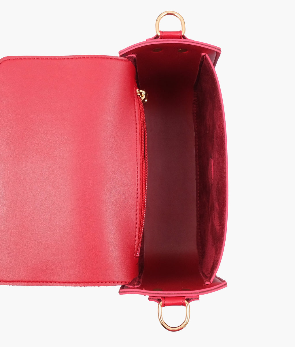 Z.B - Maroon saddle buckle bag
