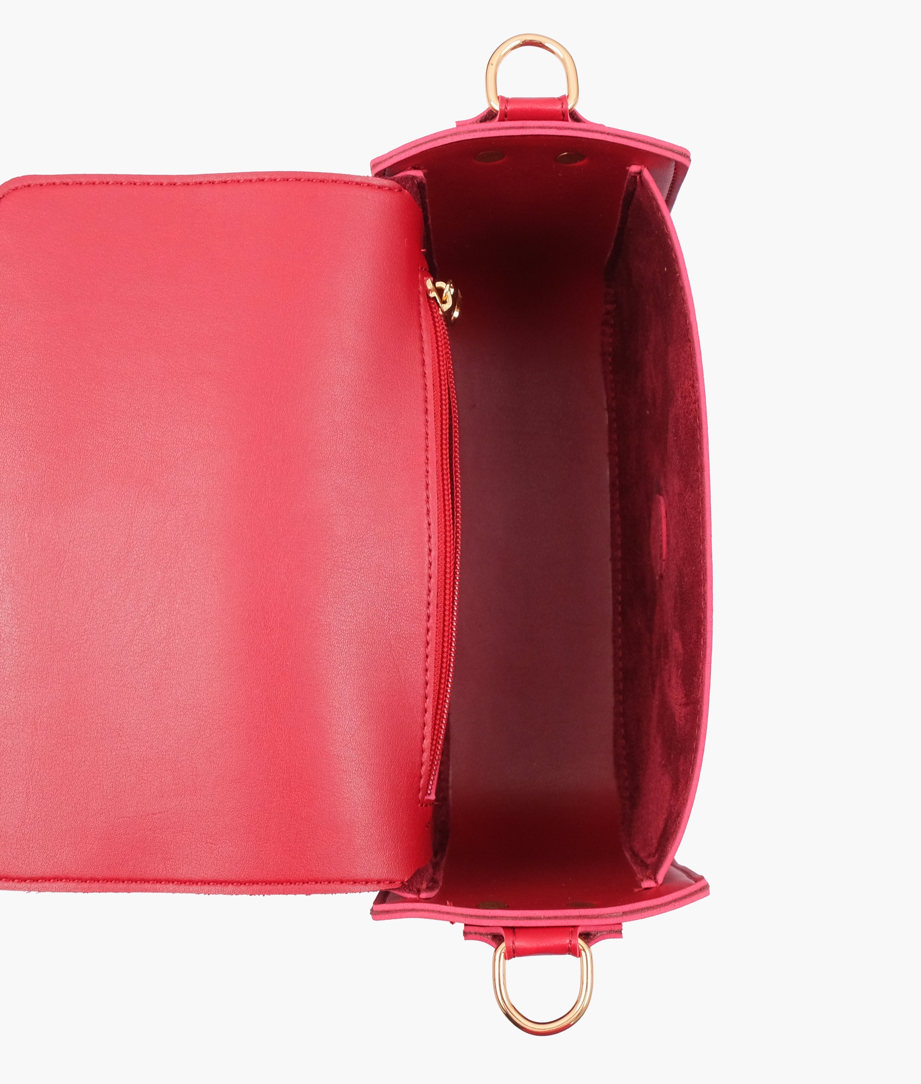 Z.B - Maroon saddle buckle bag
