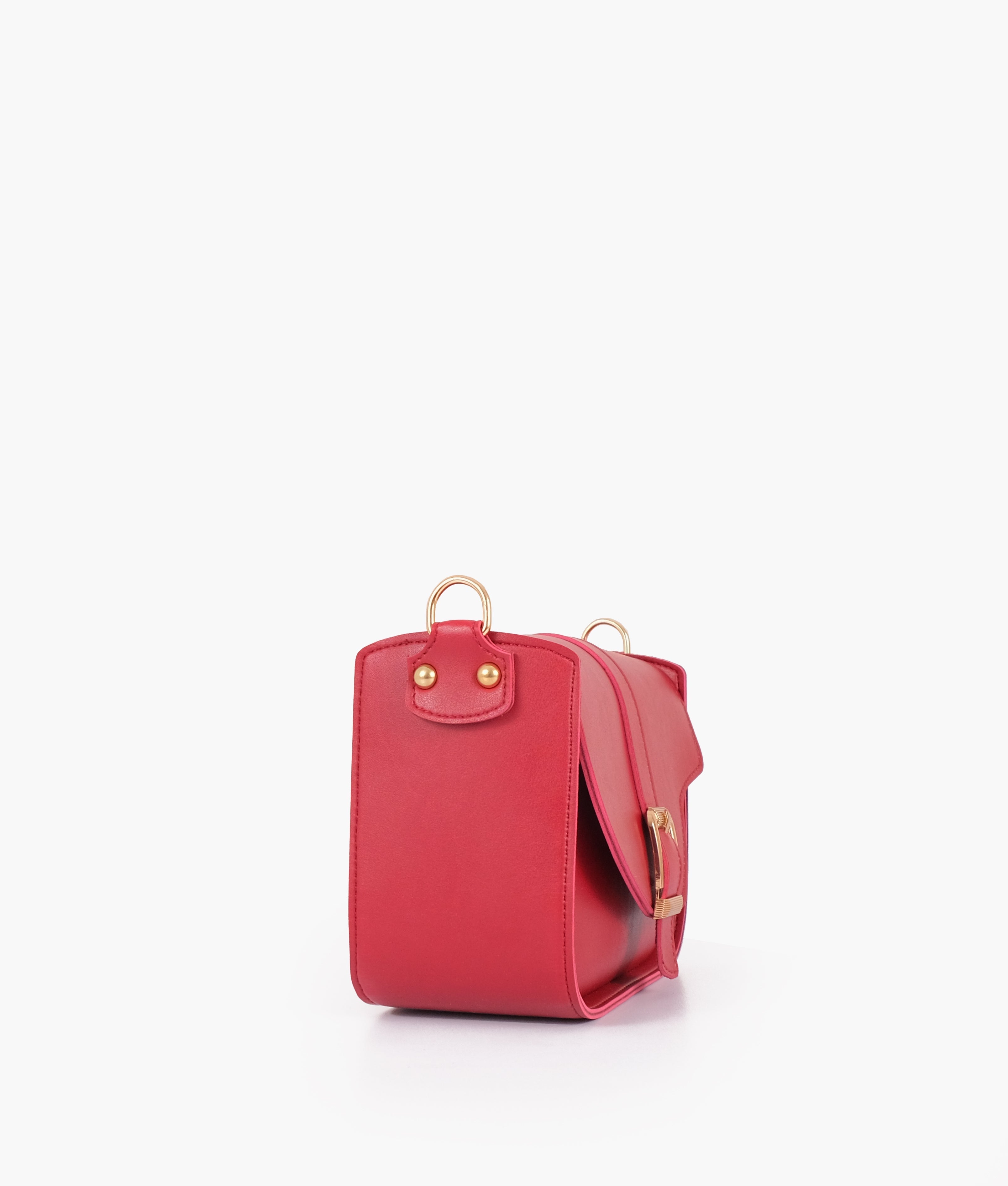Z.B - Maroon saddle buckle bag