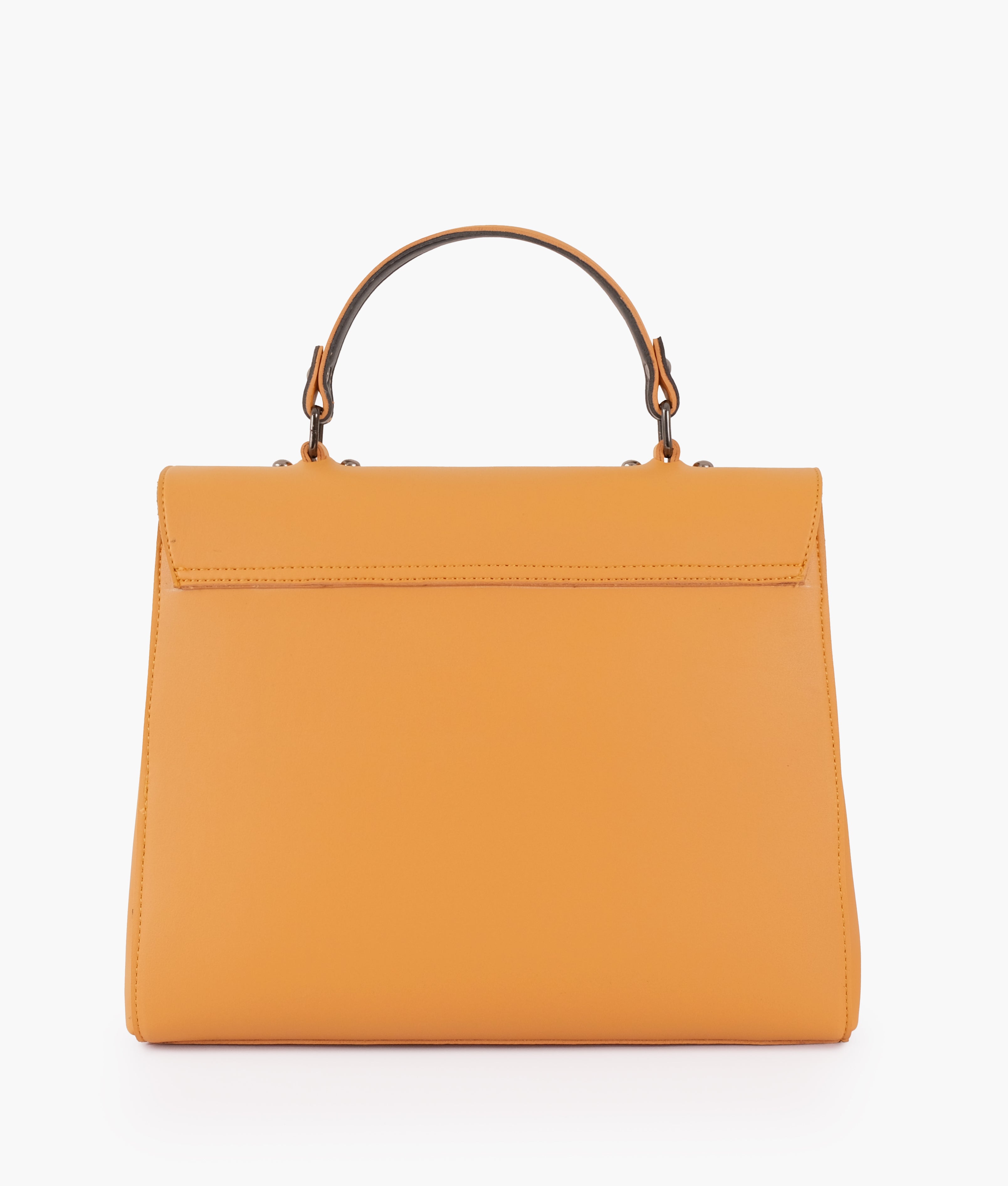 Z.B - Mustard flap-over top-handle bag