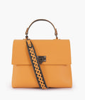 Z.B - Mustard flap-over top-handle bag