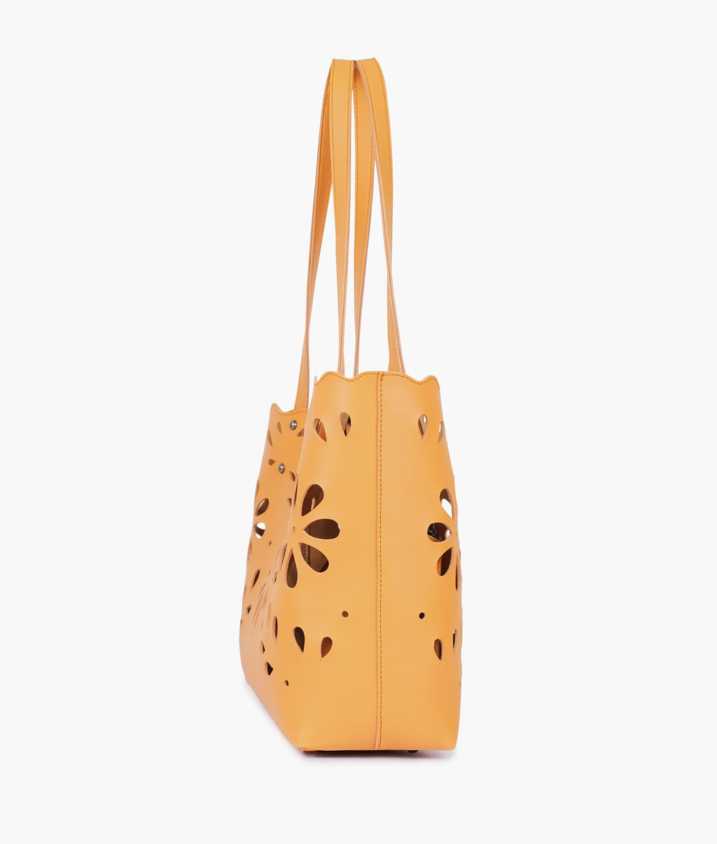 Z.B - Mustard two-piece floral tote