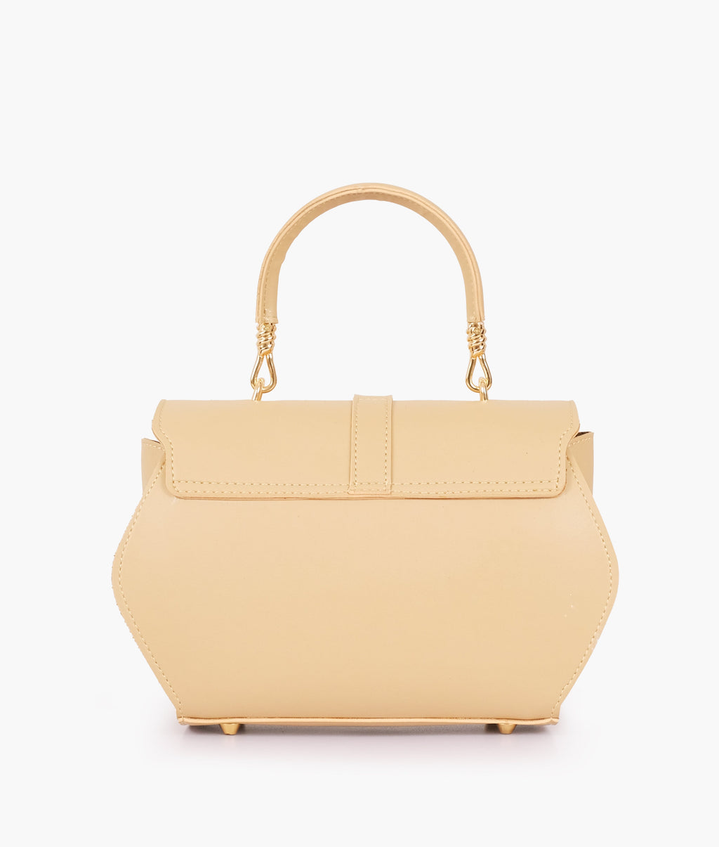 Z.B - Off-white top-handle hexagon bag