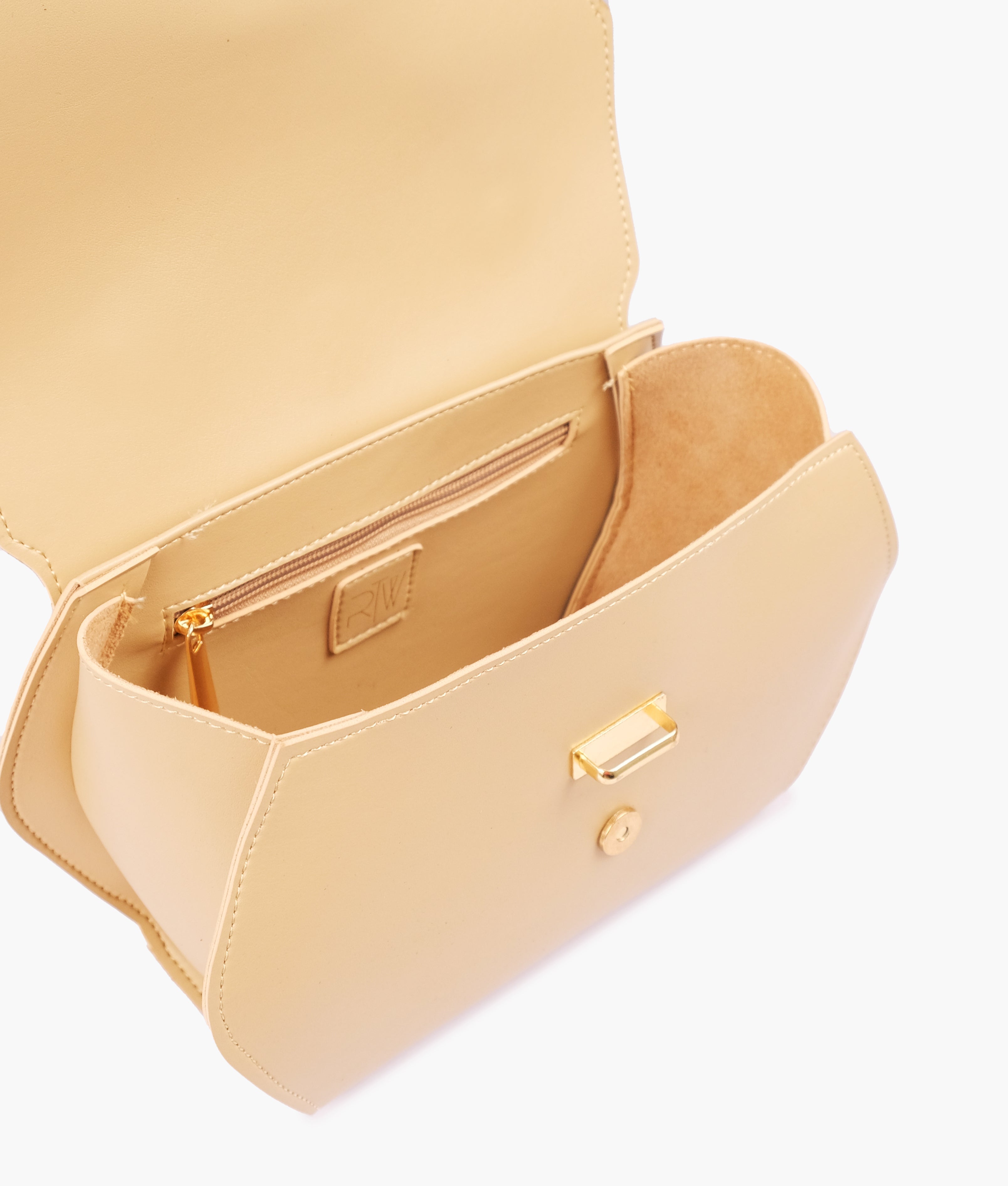 Z.B - Off-white top-handle hexagon bag