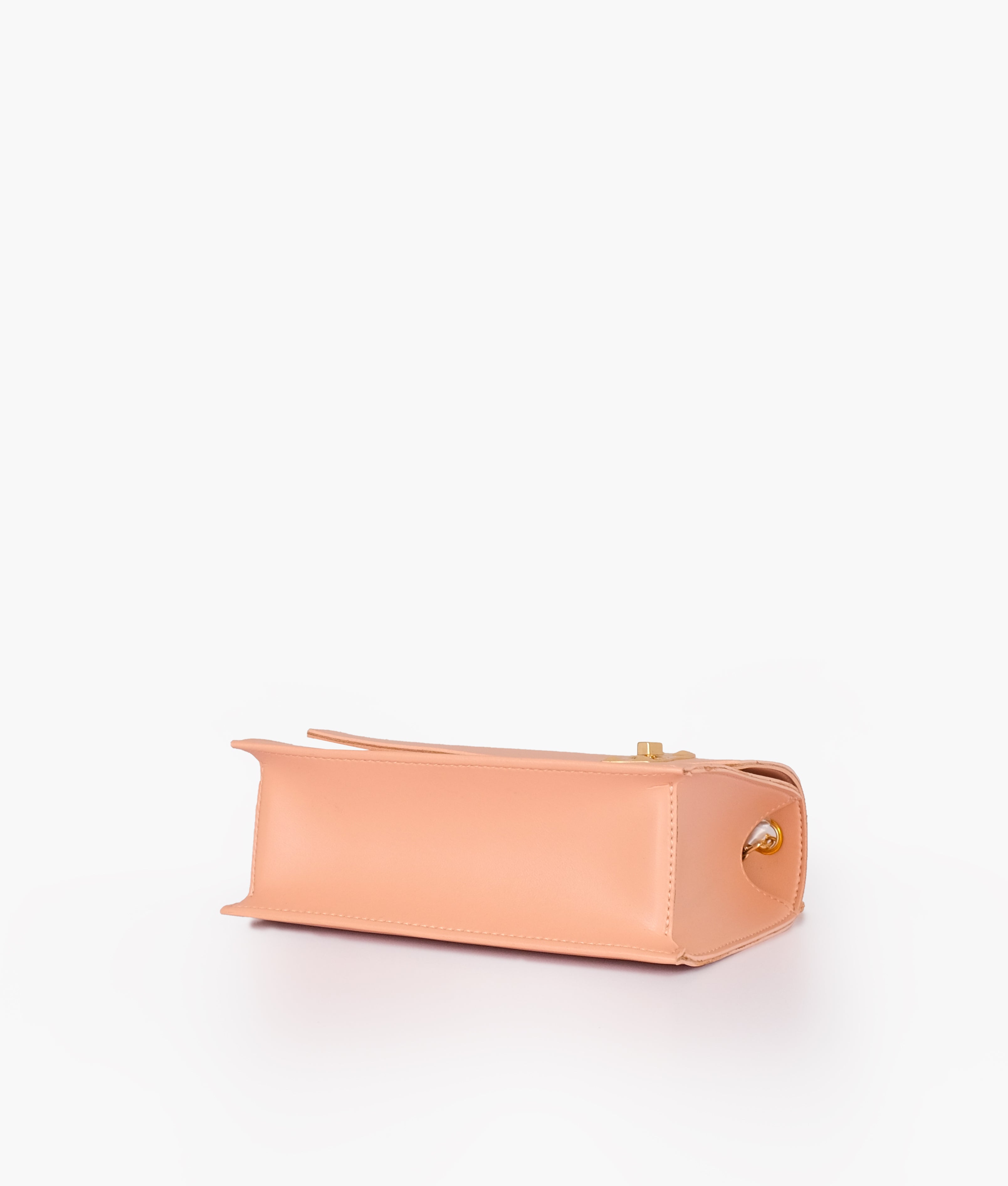 Z.B - Peach chain shoulder bag with twist lock