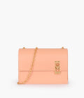 Z.B - Peach chain shoulder bag with twist lock