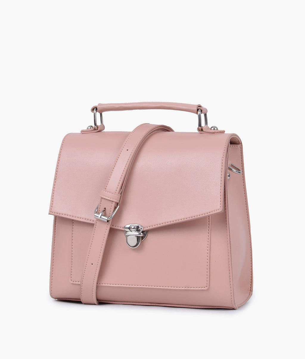 Z.B - Peach push-lock messenger bag